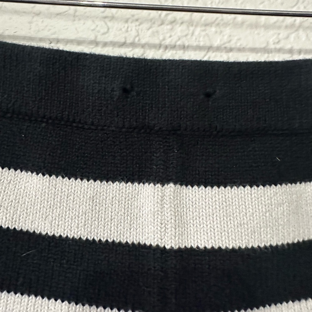 Free People Black and White Striped Hot micro Shorts- large - Picture 2 of 8
